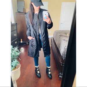 NWT Forever 21 Premium Label Long Bomber Jacket